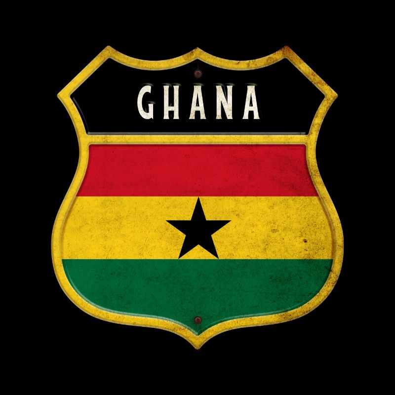 Ghana Wappen Flaggen Design