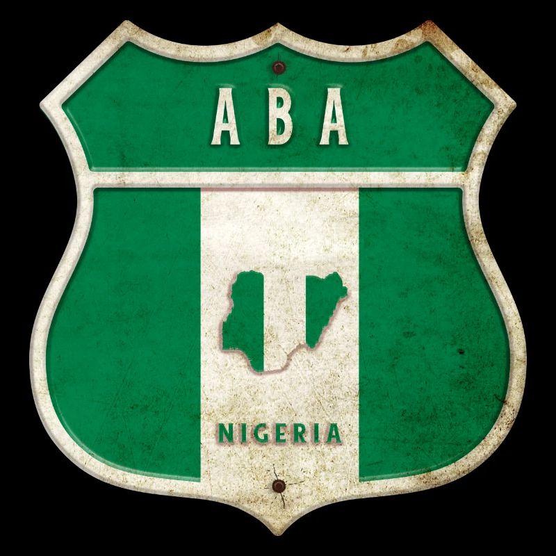 Design du blason du drapeau d'Aba Nigeria