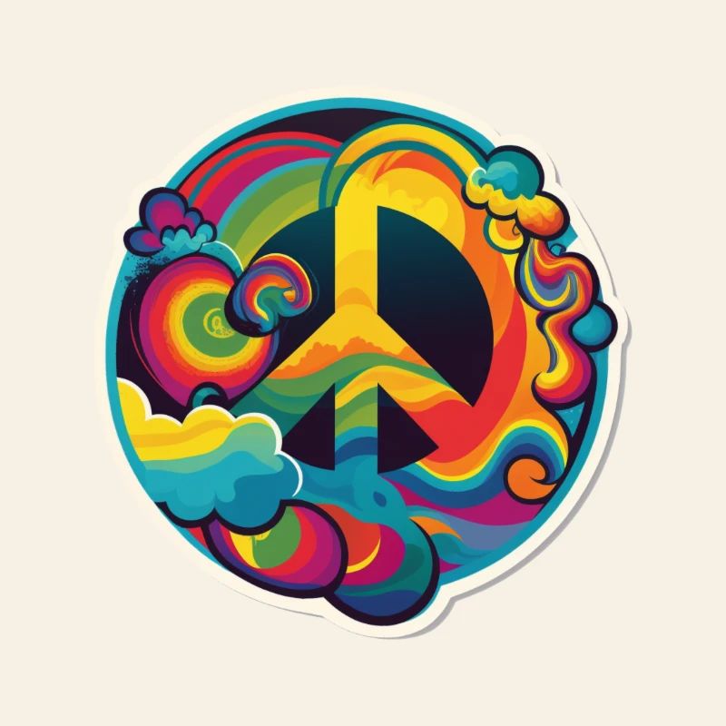 Psychedelisches Peace Zeichen