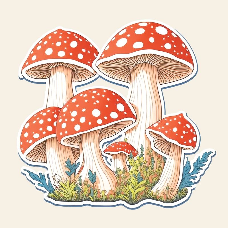 Toadstools, mushrooms