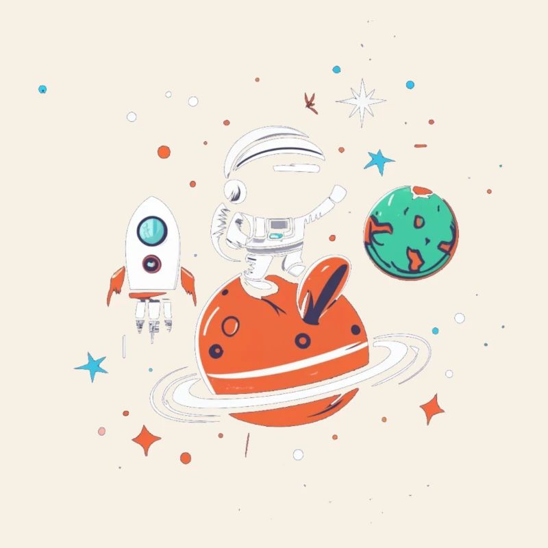 Astronaute à bord de l’aventure spatiale d’Orange Planet