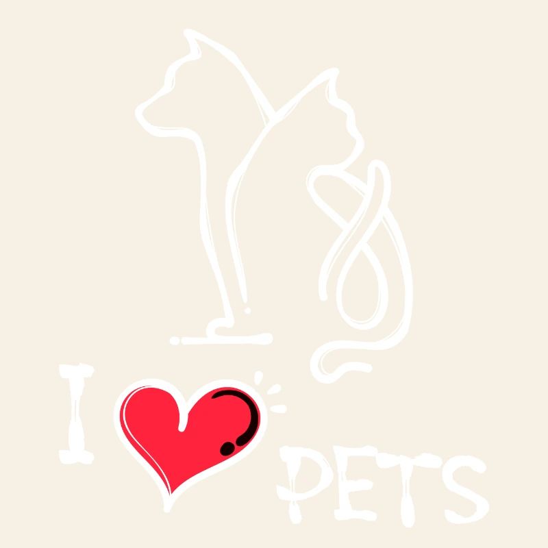 Chat J’aime les animaux de compagnie Chien Déclaration Animaux