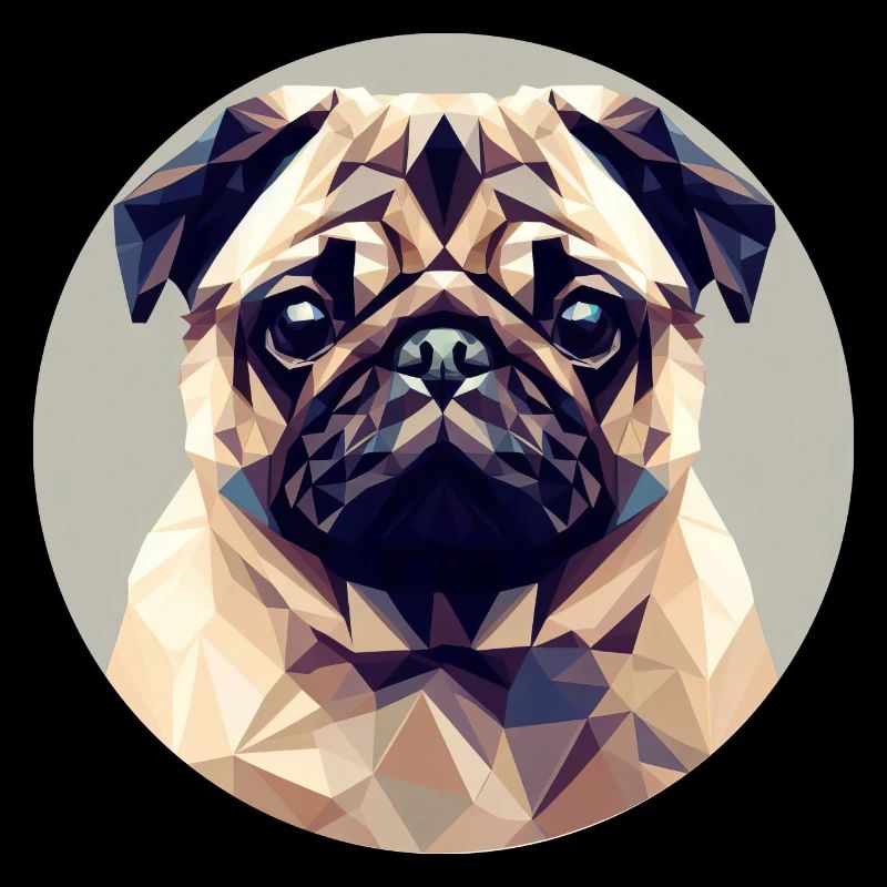 Hund Mops Polygon Geometrie