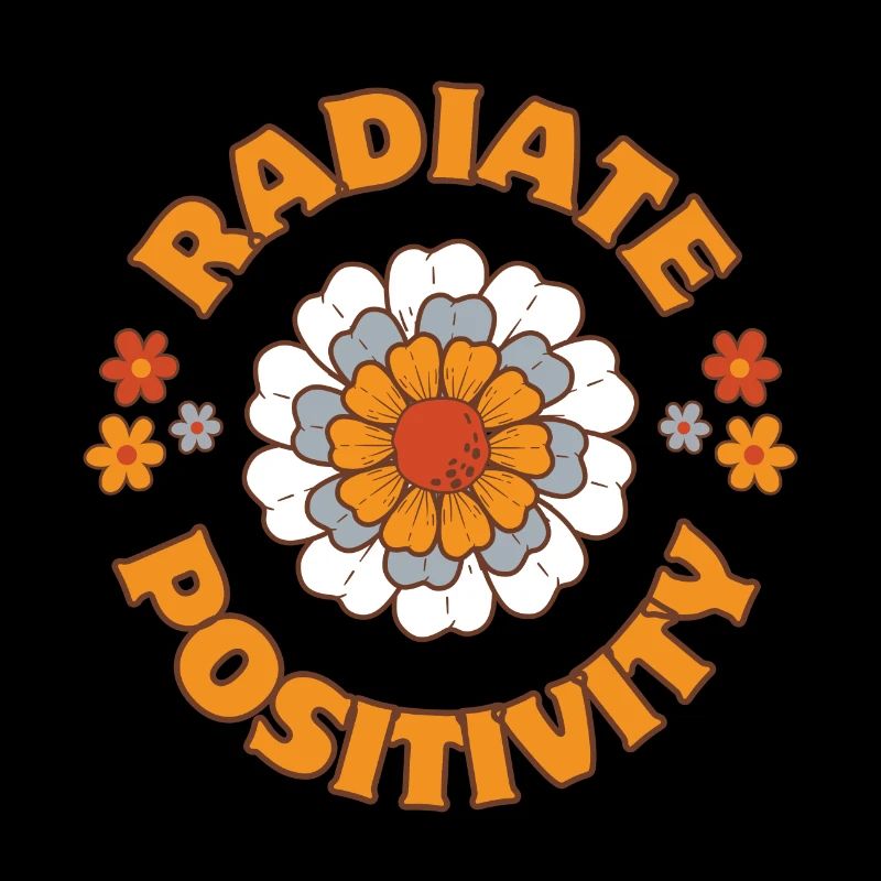 Rayonner de positivité style floral rétro