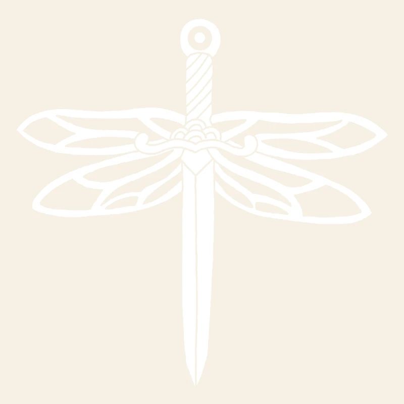 épée blanche et ailes de libellule