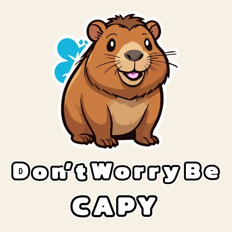 Capybara Don't worry be capy