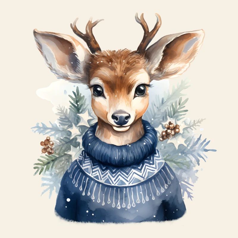 Rentier Winterpullover