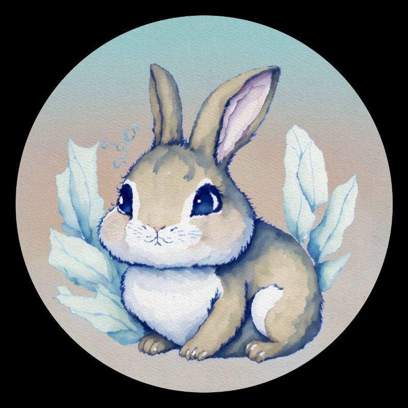 Illustration aquarelle Bébé Lapin Mignon Enfants