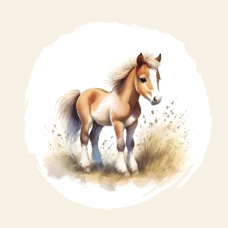 Fohlen Aquarell