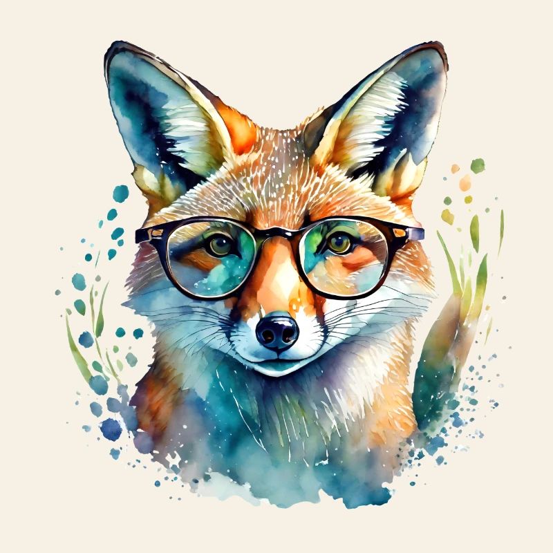Fox with glasses