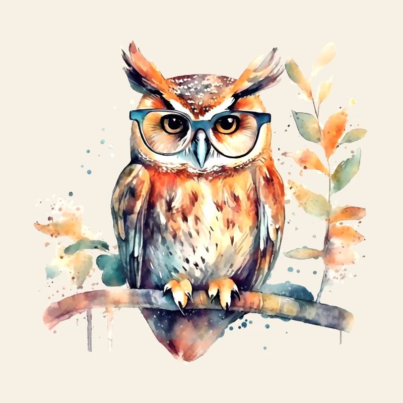 Owl with glasses
