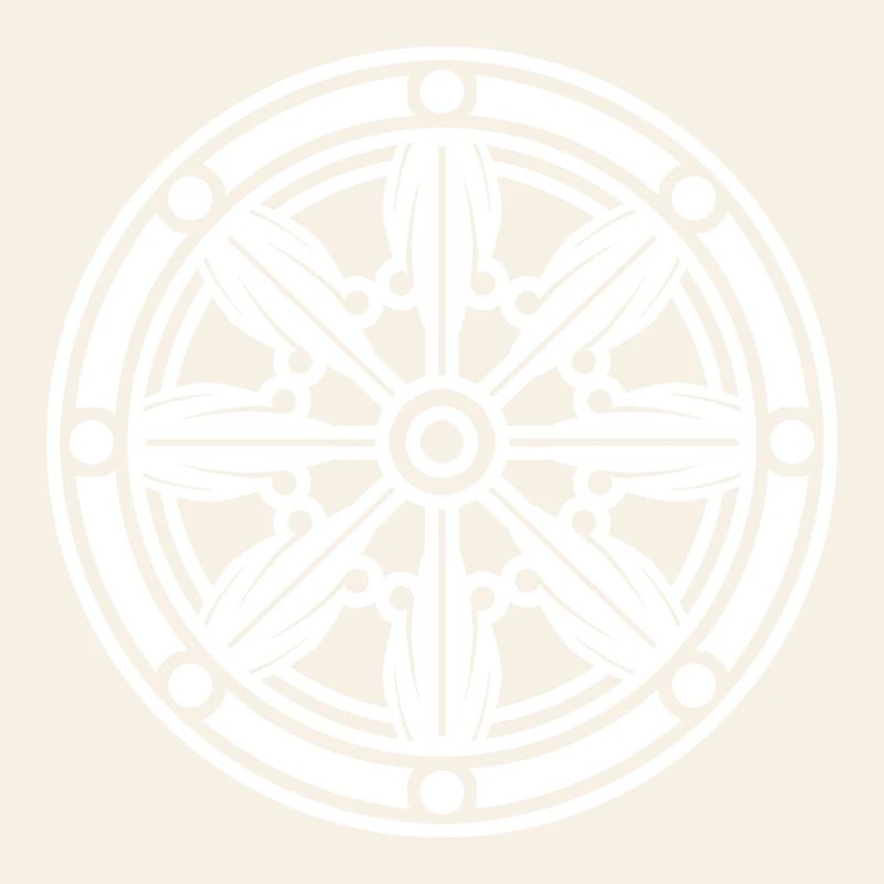 Roue du dharma blanc
