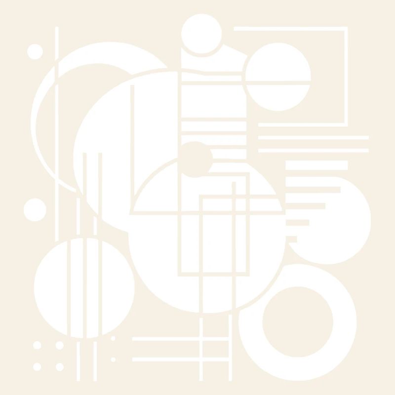 Geometric Black and White Pattern Print