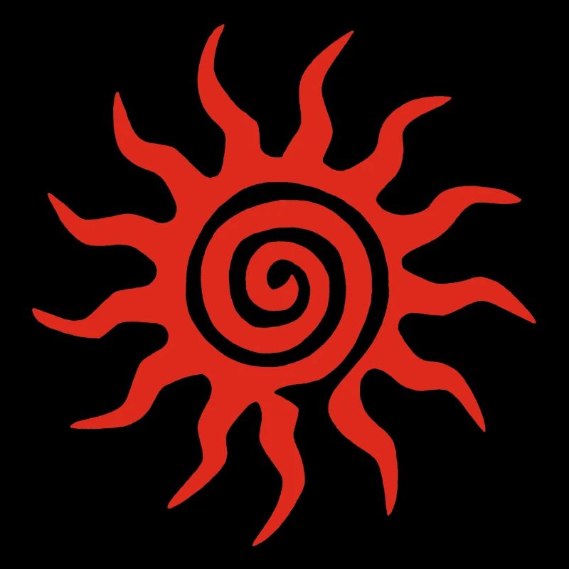Spiral Red Sun