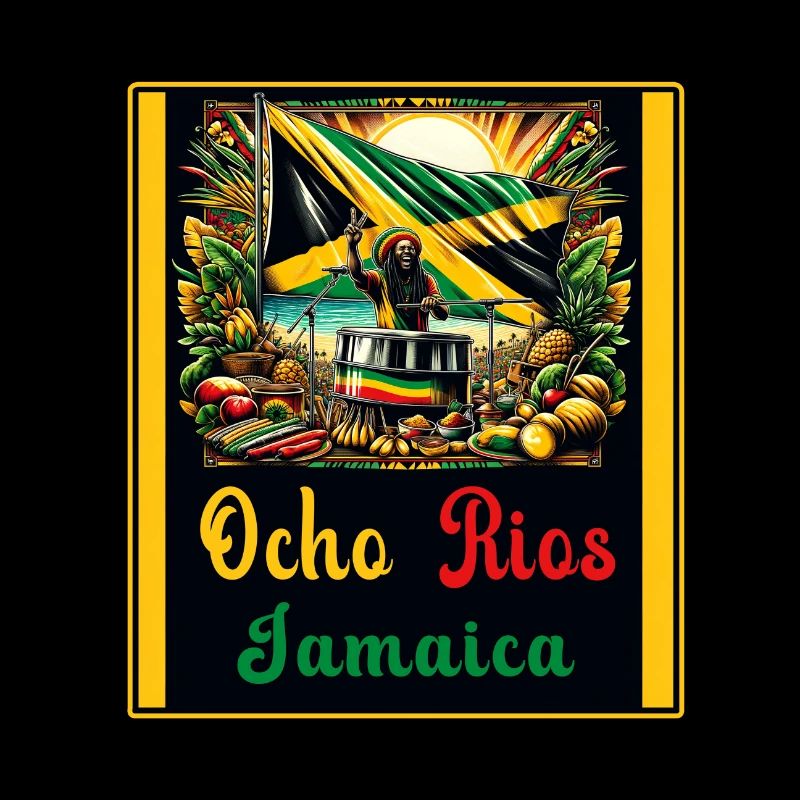 Design reggae jamaïcain Ocho Rios