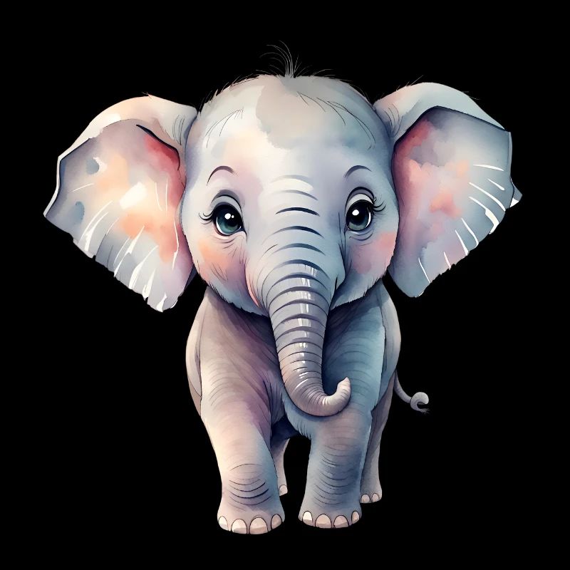 Éléphant pastel dans le style aquarelle