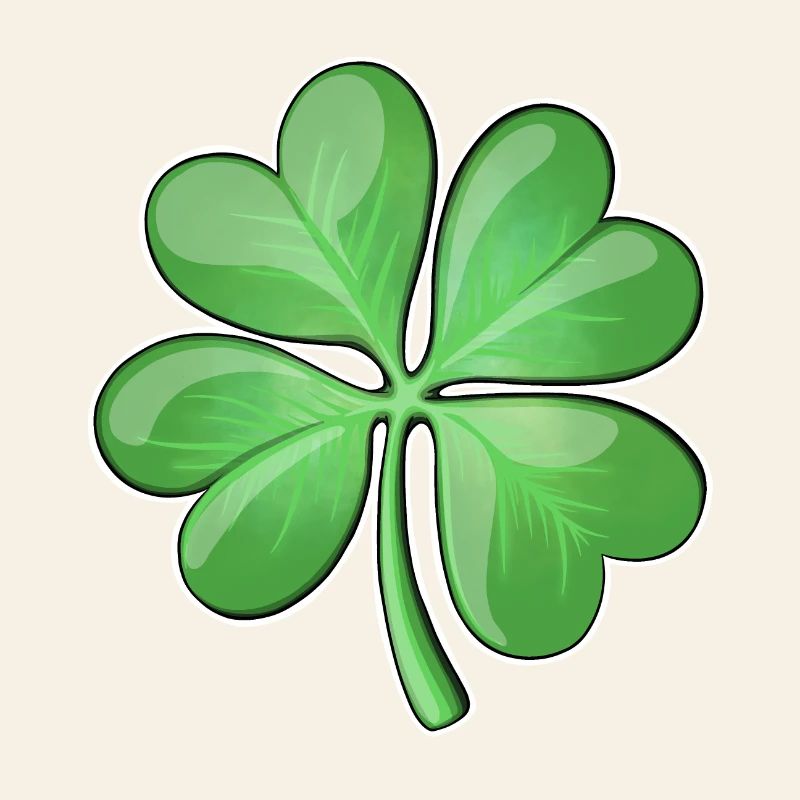 Lebendiges vierblättriges Kleeblatt-Design