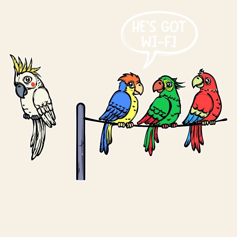 Animal Jungle Birds Parrot Statement Pet