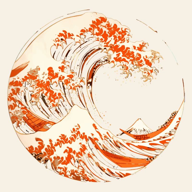 Stylized Hokusai Wave