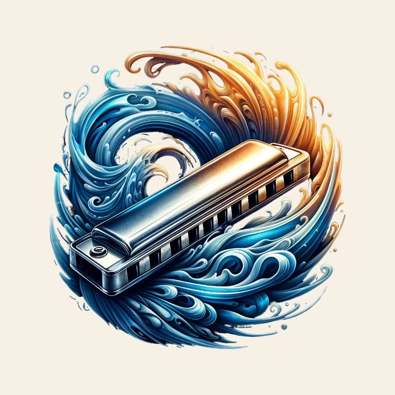 Design abstrait d'harmonica