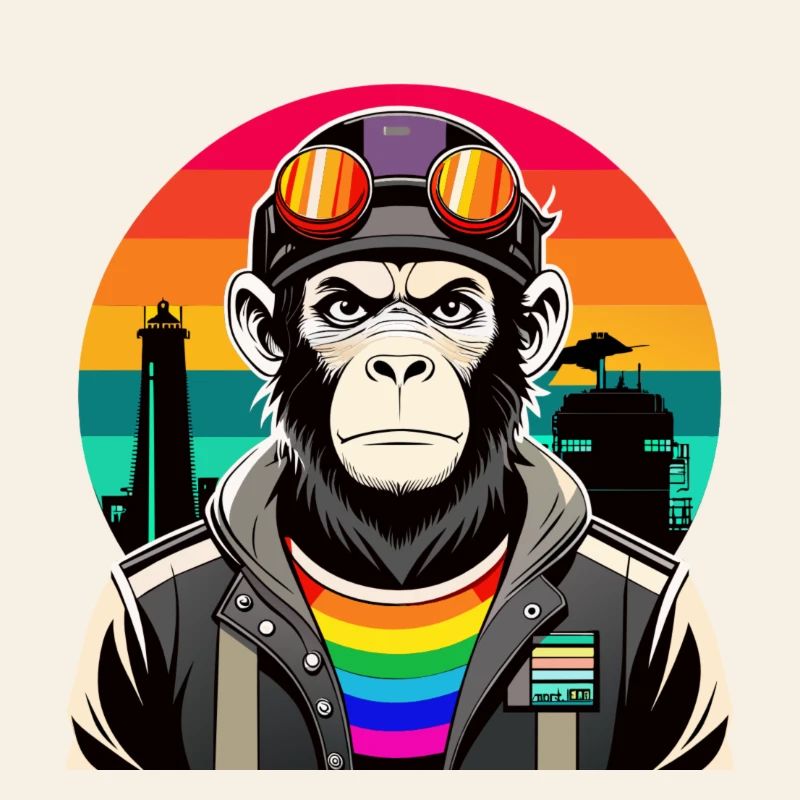 Diversité dans les vibrations : le singe moderne-rétro