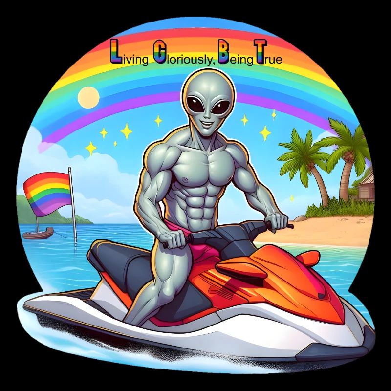 ExtraterrestreJet Ski sur la plage