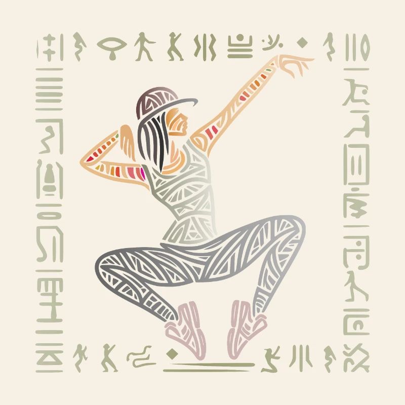 Breakdance woman, hiphop dancer pattern Egypt