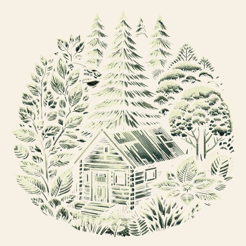vivre dans une cabane dans les bois