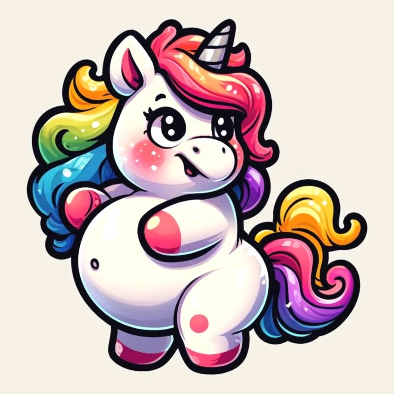 Süßes Regenbogen Einhorn