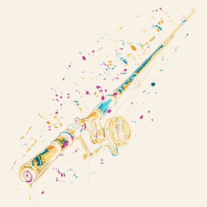 Graffiti de canne à pêche