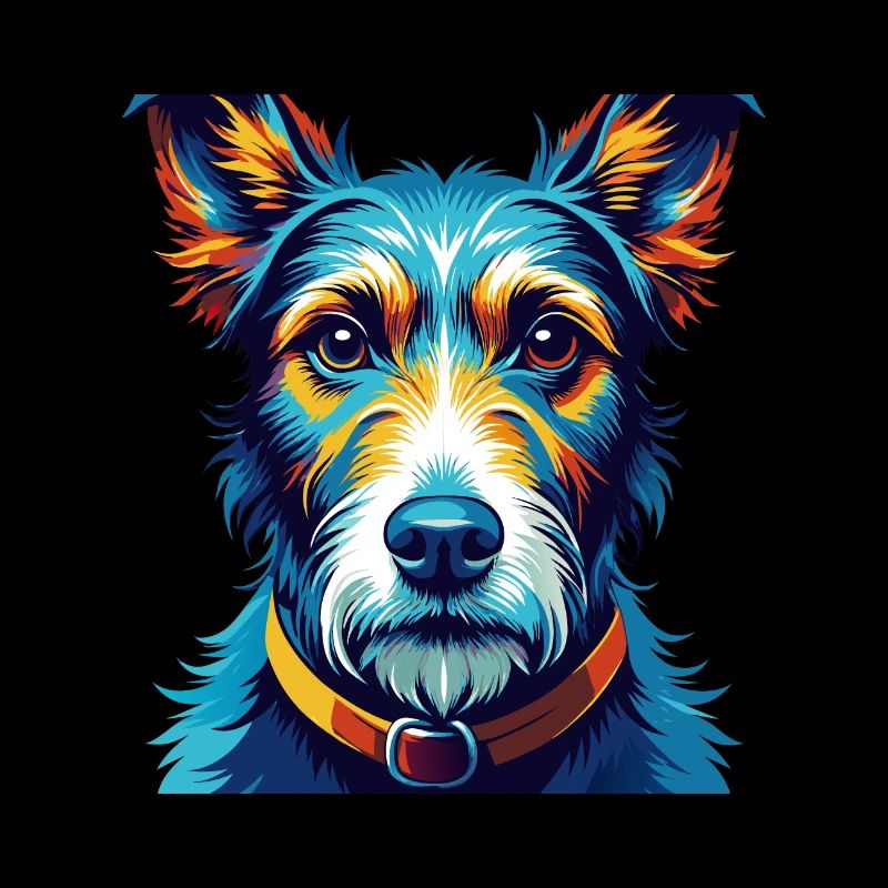 Fox Terrier Smooth Dog Breed Cartoon Kawaii