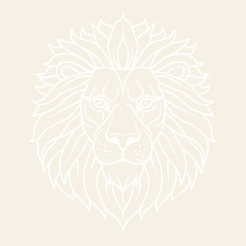 Psychedelischer Löwe Mandala