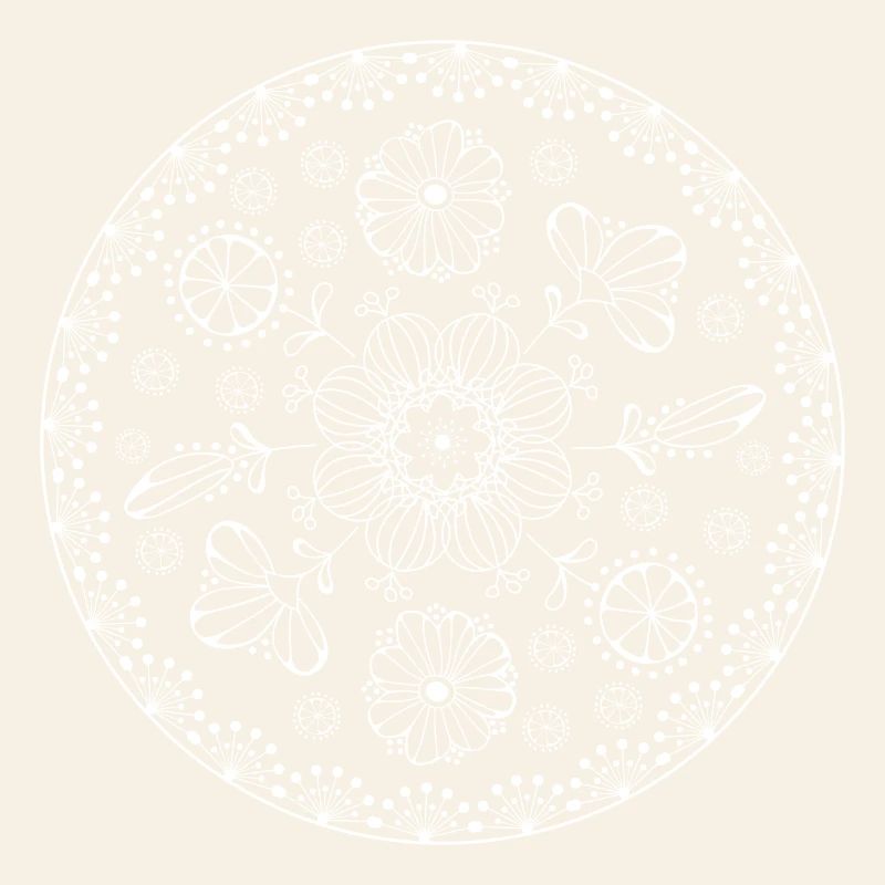 Floral pattern in circle shape