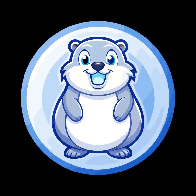 Gopher Blue Kawaii Cartoon Character Clipart Pet