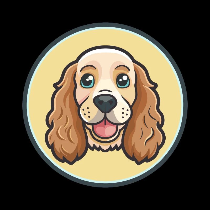 Englischer Cocker Spaniel Hunderasse Karikatur Kawaii