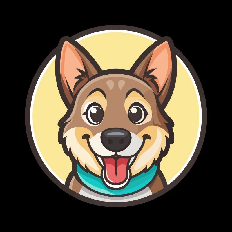 Mongrel Dog Breed Cartoon Character Kawaii Clipart