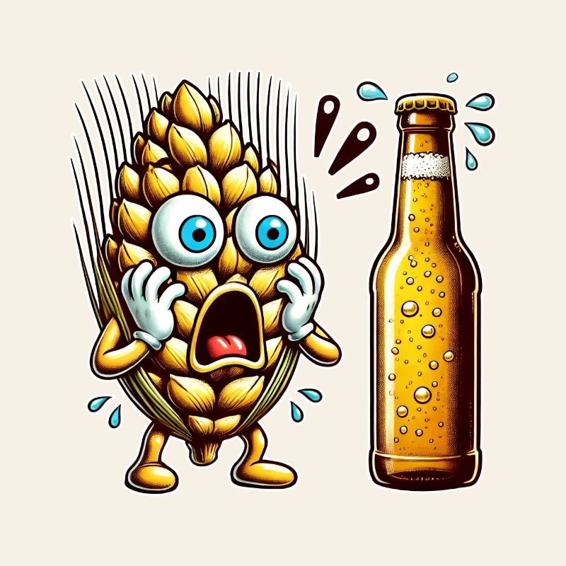 Funny beer hops design