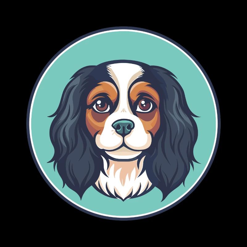 Cavalier King Charles Spaniel Hunderasse Karikatur