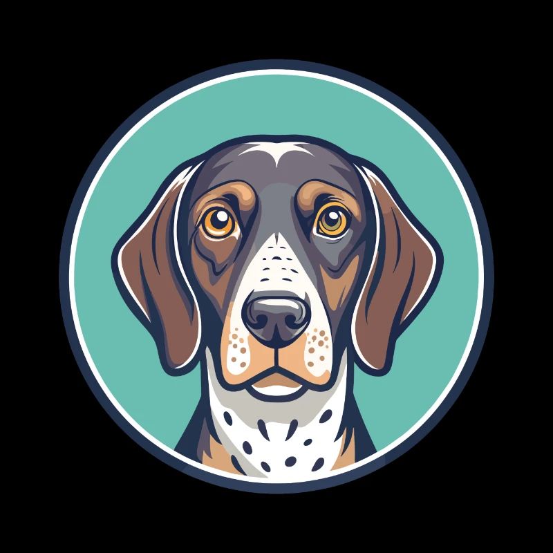 German Shorthaired Pointer Dog Breed Funny Cartoon
