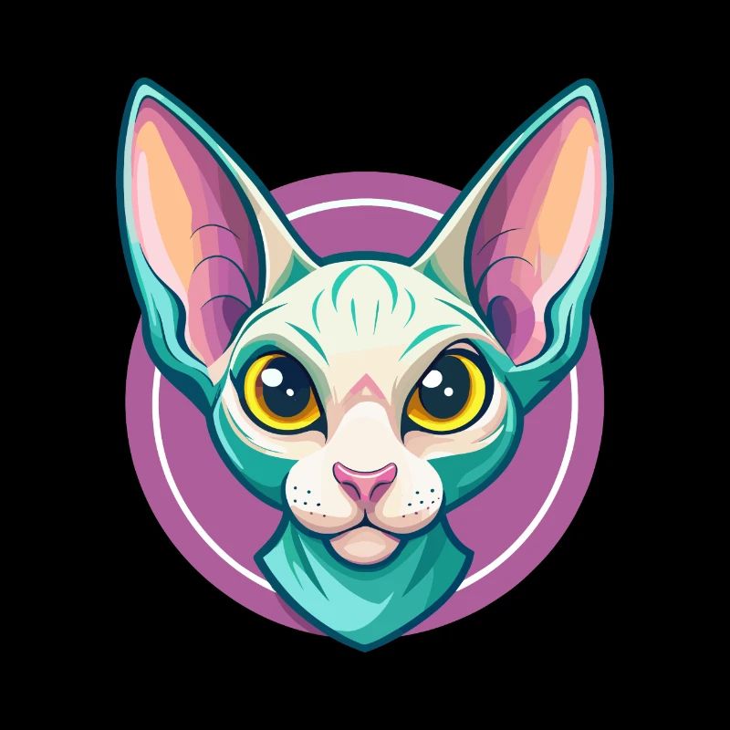 Cornish Rex Katzenrasse Karikatur Kawaii Tier Haustier