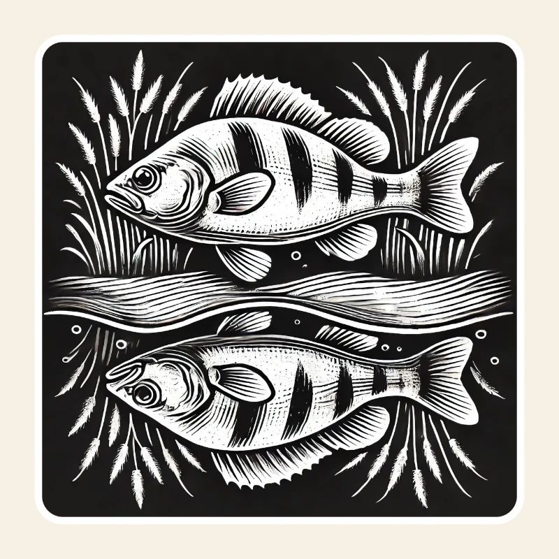 Perch fish angel design