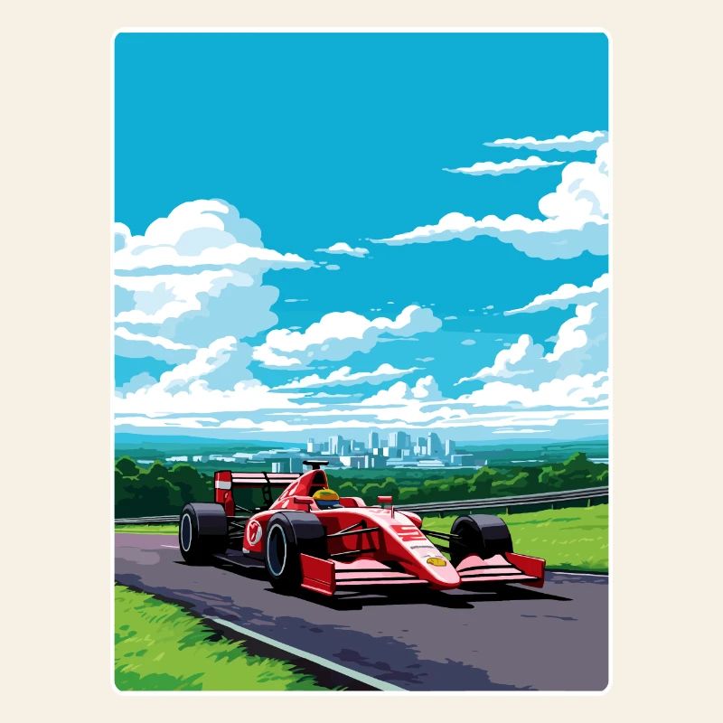 Design vif de voiture de course de formule