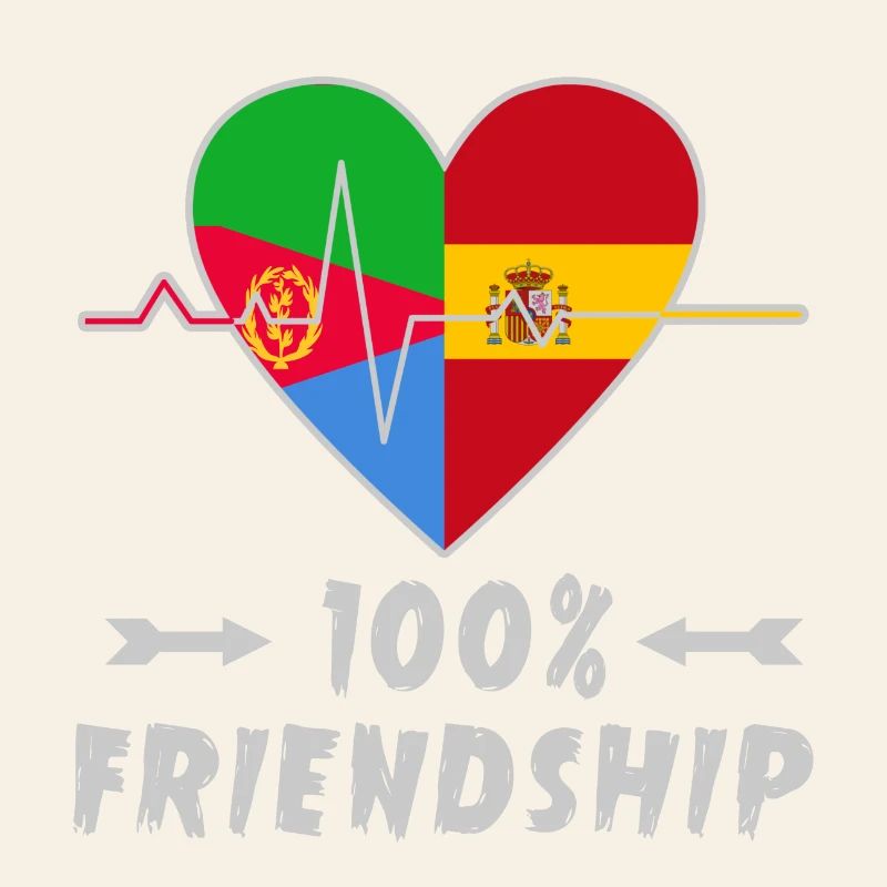 Eritrea und Spanien 100% Freundschaft