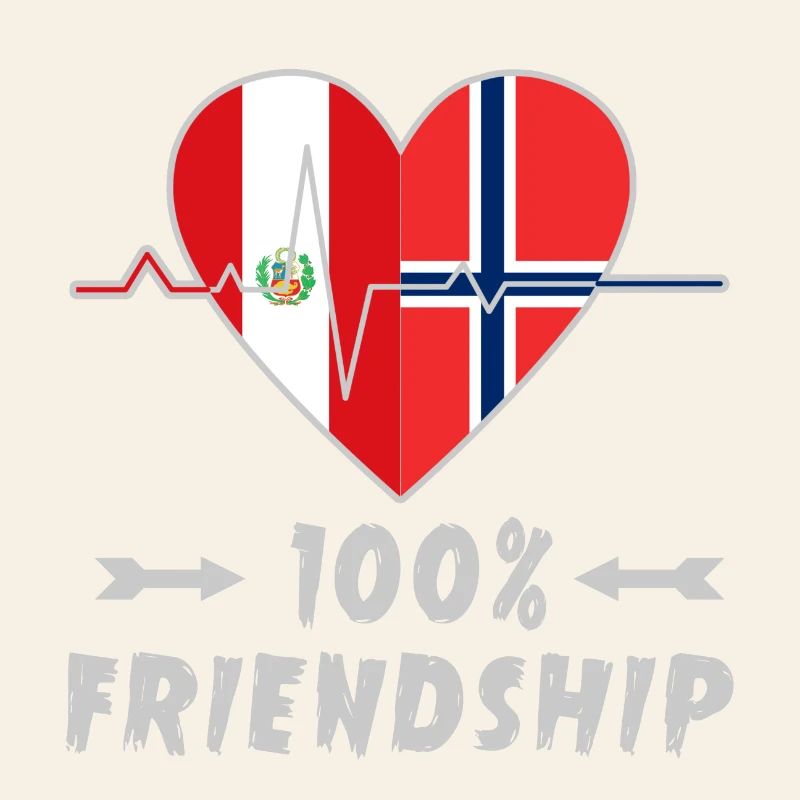 Peru and Norway 100% friendship