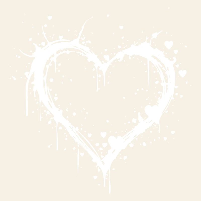 Minimalist White Heart Design