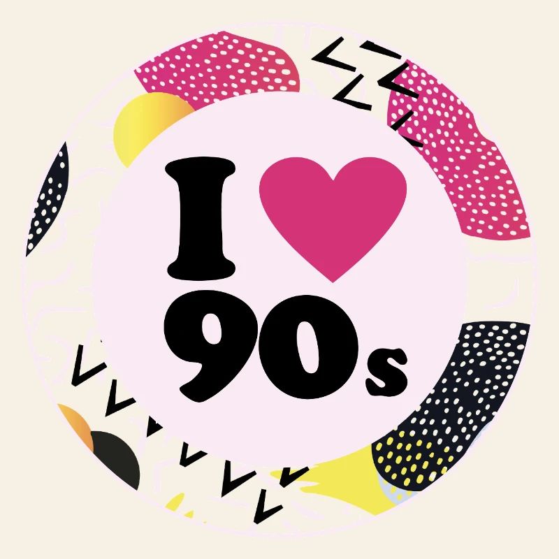 I ♥ 90s – Nostalgisches Retro-Design