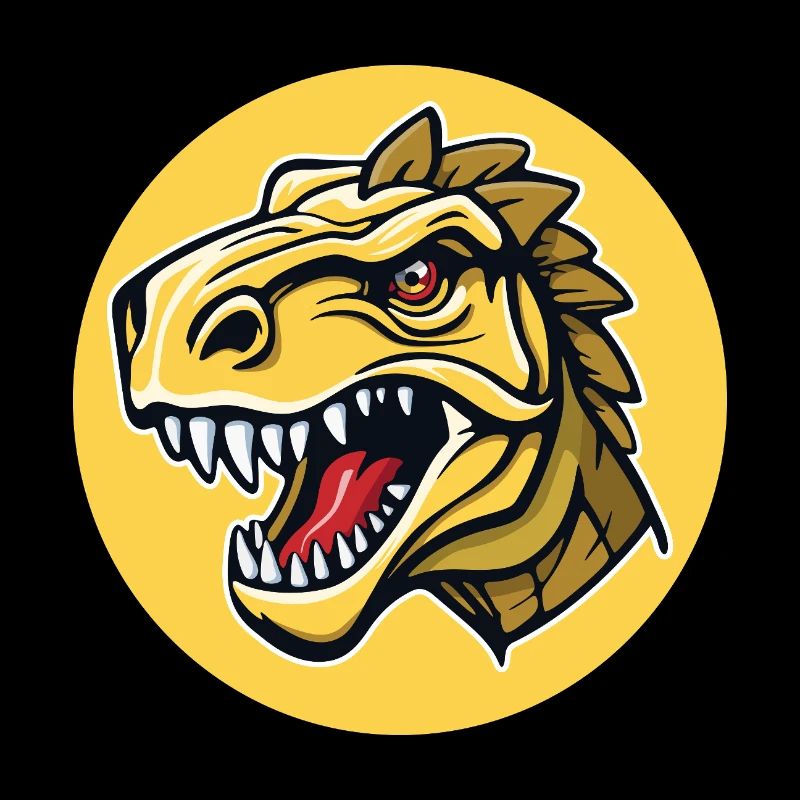 Der Kopf eines gefährlich aussehenden Dinosauriers