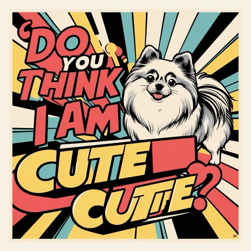 Drôle de chien de Poméranie - Pensez-vous que je suis mignon ?
