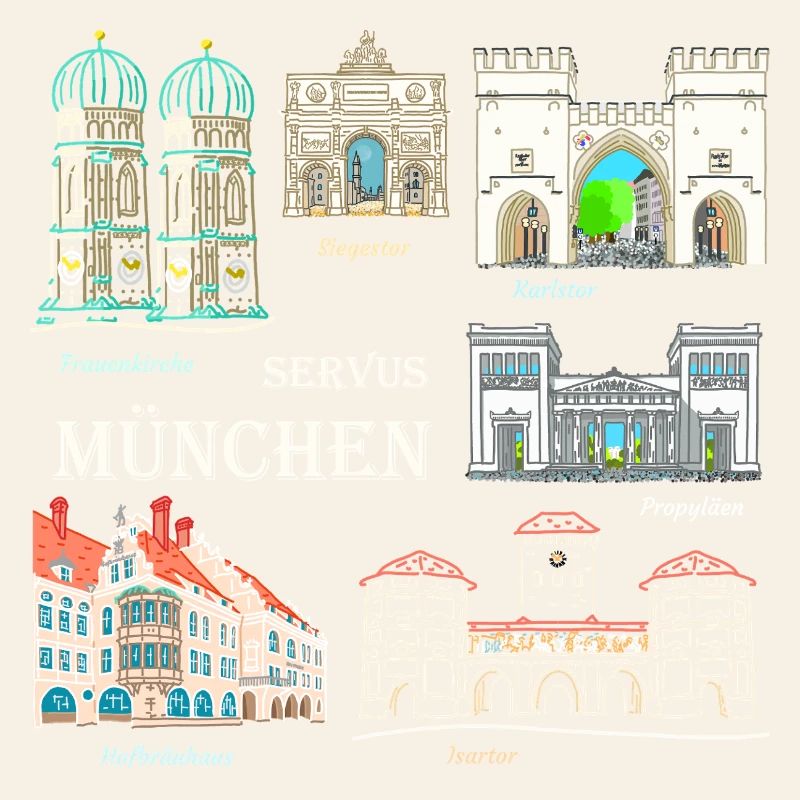 Munich, Dessin à la main, Bavière