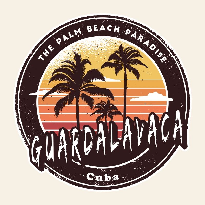 Guardalavaca palm trees and beach design